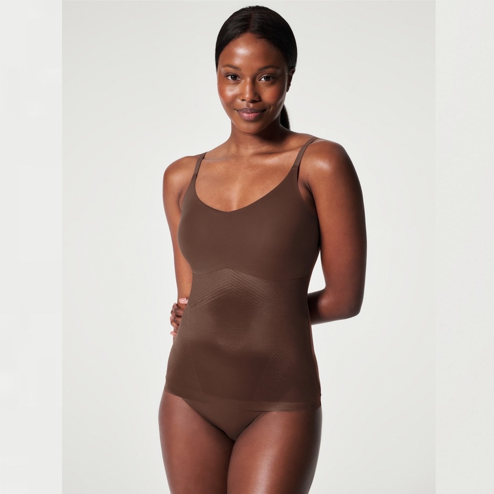 Spanx Shapewear Invisible Cami Tank Top Chestnut Brown Womens 2X Style 105259R
